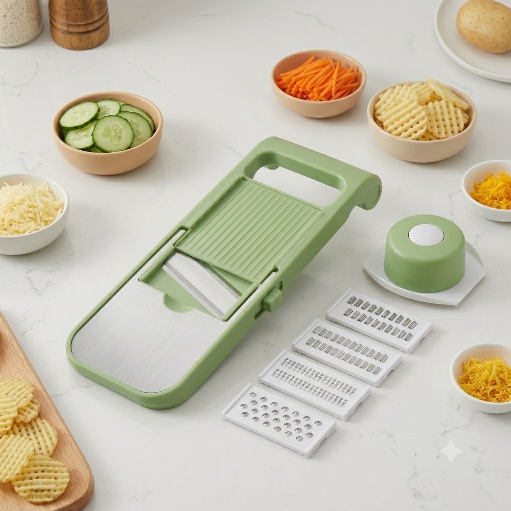 5-in-1 Mandoline Slicer & Multi-Cutter System