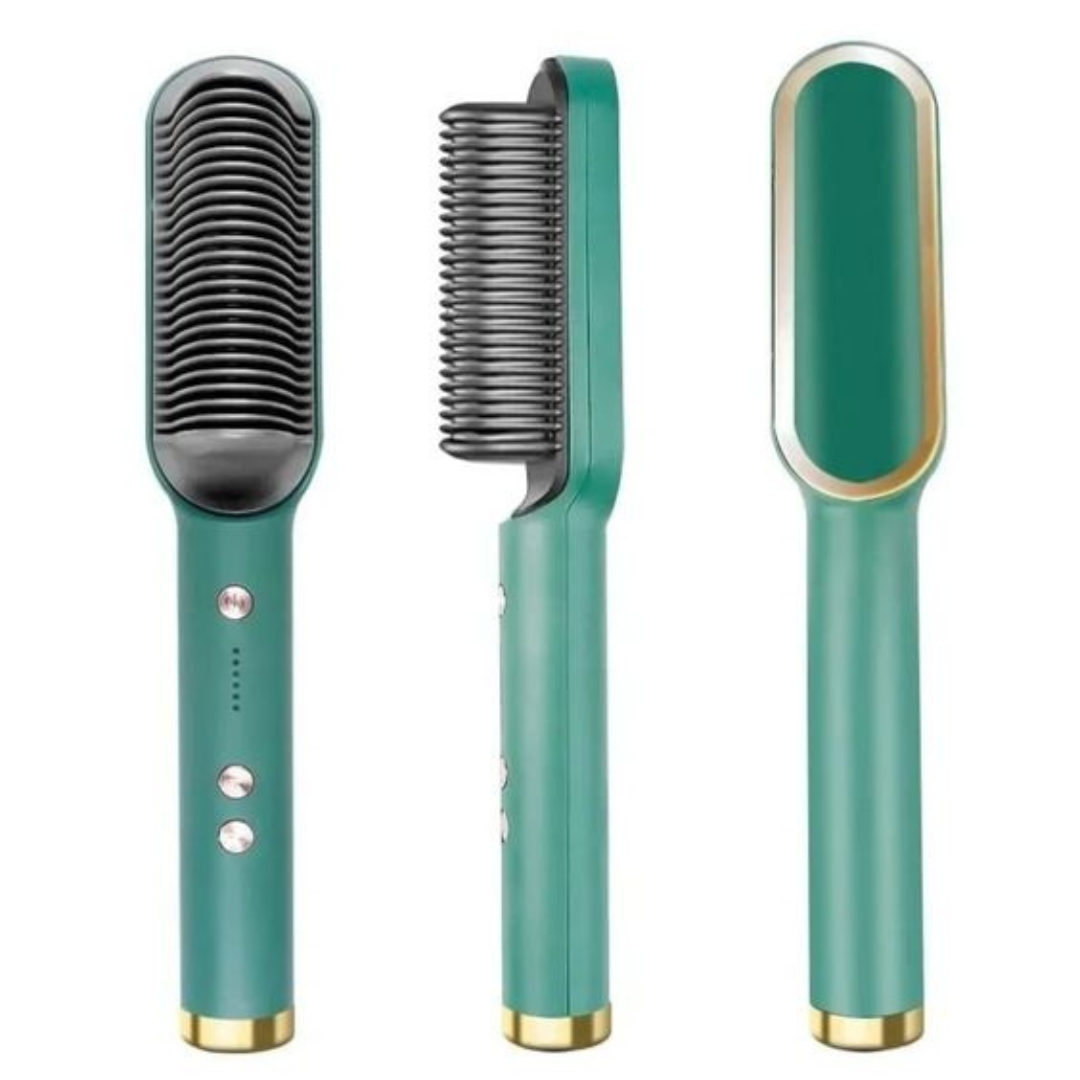 Professional 2-in-1 Ionic Hair Straightener & Styling Brush