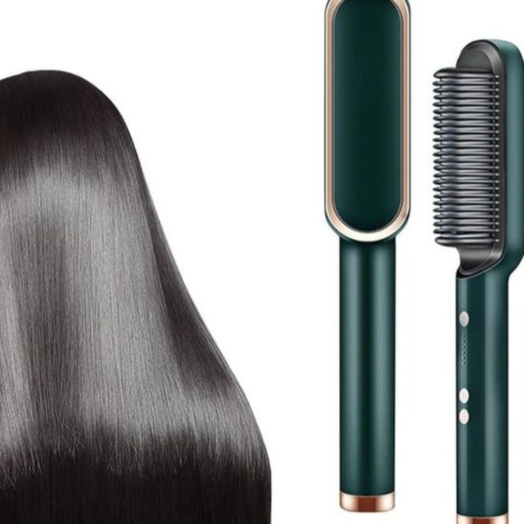 Professional 2-in-1 Ionic Hair Straightener & Styling Brush