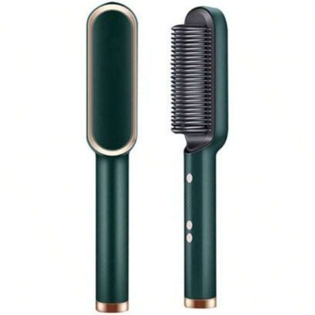 Professional 2-in-1 Ionic Hair Straightener & Styling Brush