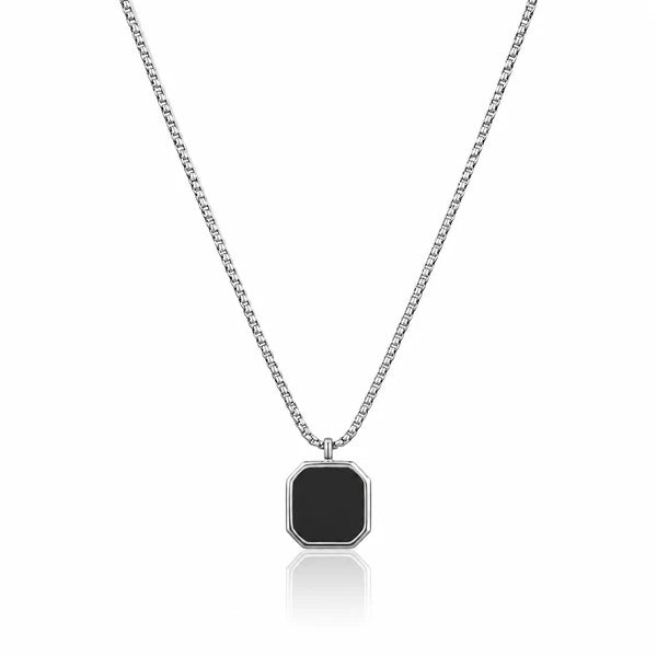 Classic Black Stone Pendant (Square)