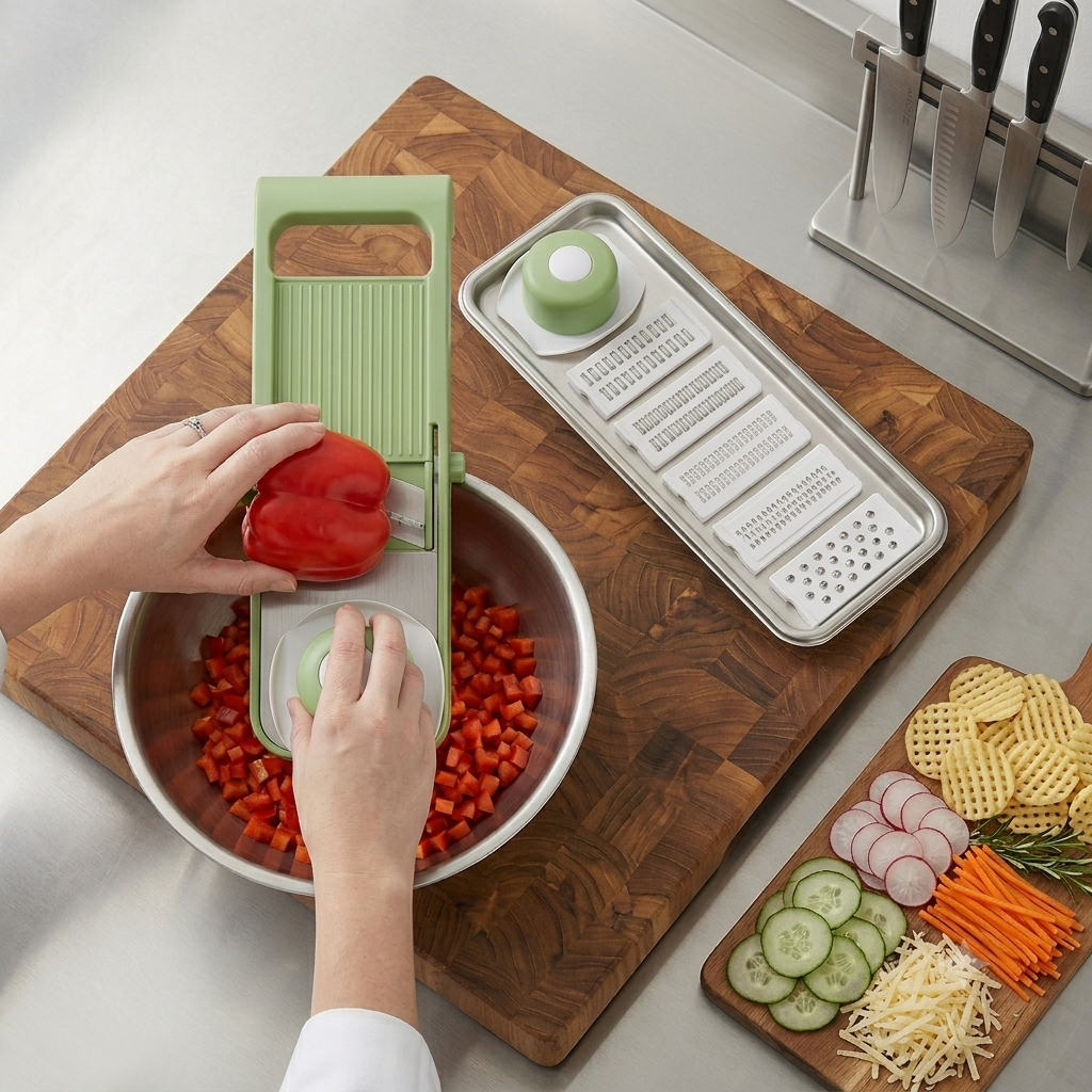 5-in-1 Mandoline Slicer & Multi-Cutter System